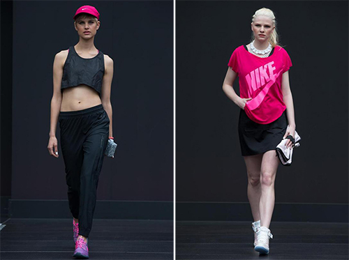 运动少女的春天。Nike T台show