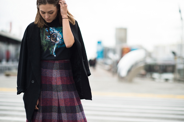 2015秋冬新西兰时装周街拍集锦 看潮女们的别样风情