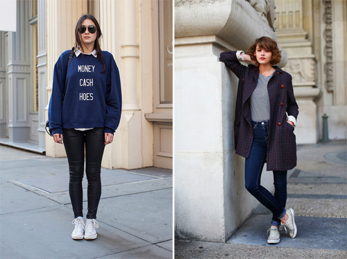 欧美时尚街拍 看运动球鞋打造休闲风格