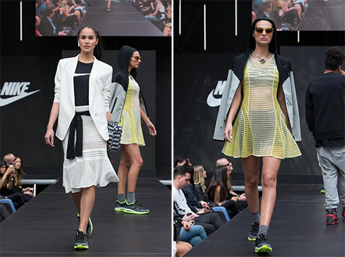 运动少女的春天。Nike T台show