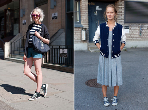 欧美时尚街拍 看运动球鞋打造休闲风格