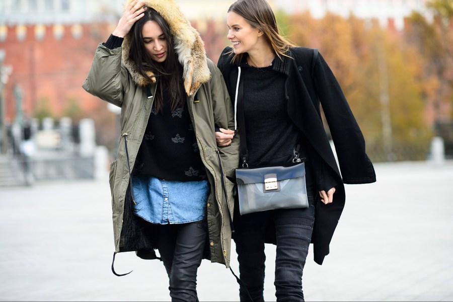 俄罗斯时装周街拍 红场前的低调奢华