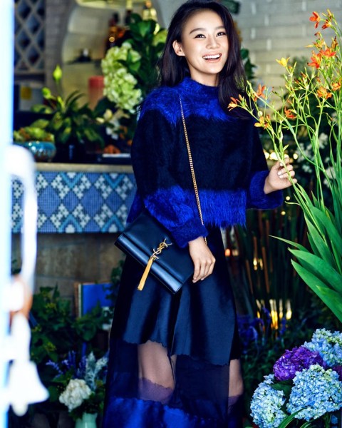 袁姗姗曝初秋大片 优雅惬意展大女人风姿