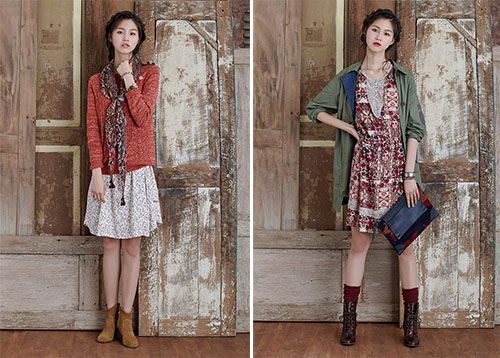韩国少女这样穿。Thursday Island LookBook