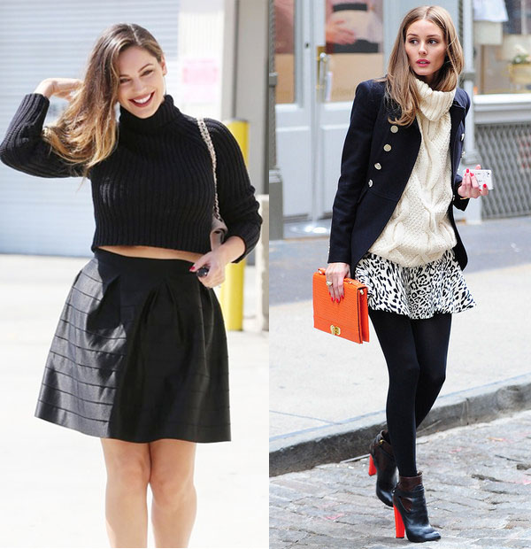 妙搭时尚感 过气高领衫也能变骚气十足