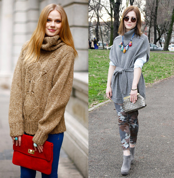 妙搭时尚感 过气高领衫也能变骚气十足