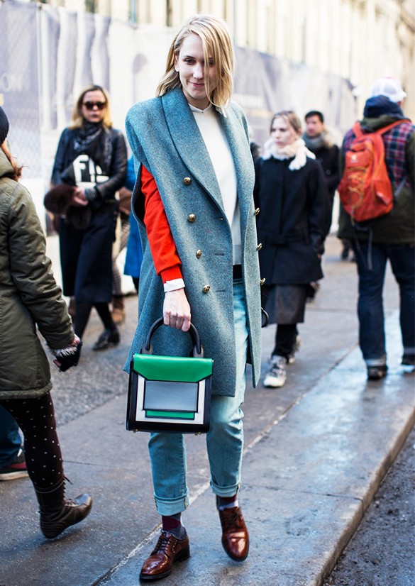 跟上时尚潮人的脚步！看2014秋冬短袜街拍搭配示范