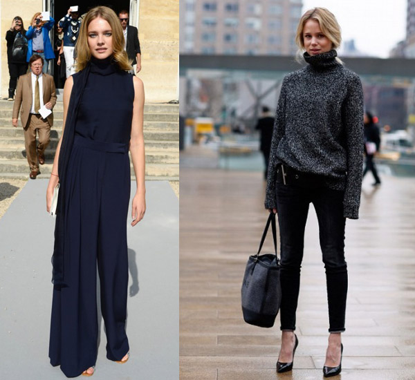 妙搭时尚感 过气高领衫也能变骚气十足