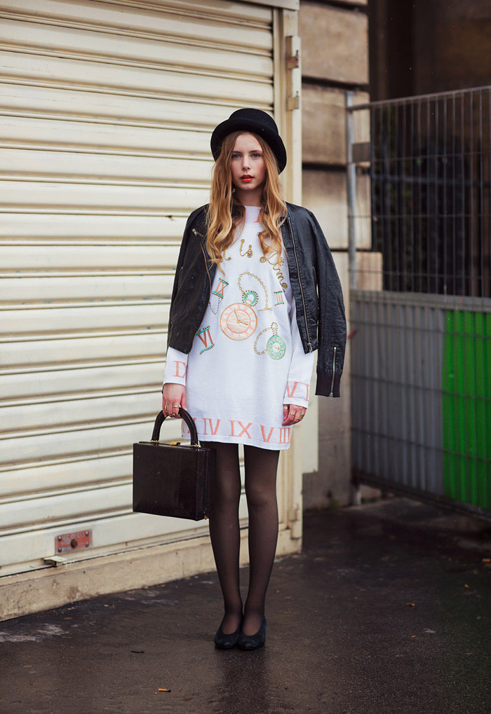 2014年初冬欧美潮女街拍 上街露腿不怕冷就是这么任性