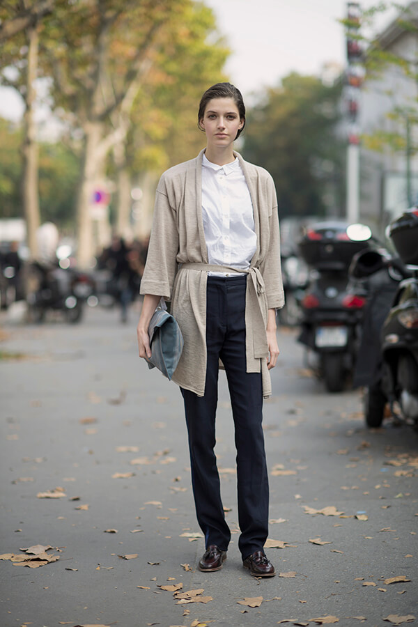 2014年12月巴黎潮人街拍 优雅又浪漫的时尚魅力