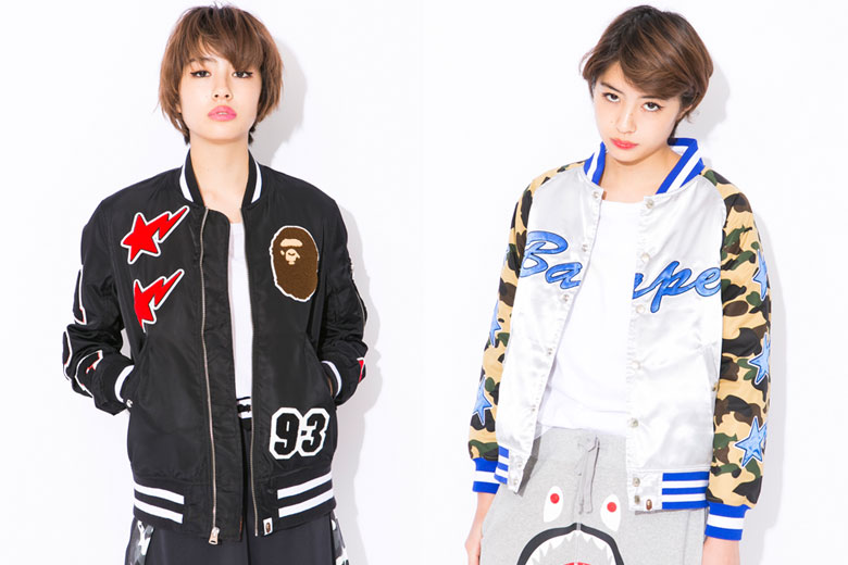 街头鲨鱼女生 A Bathing Ape 2015女装春夏系列造型搭配