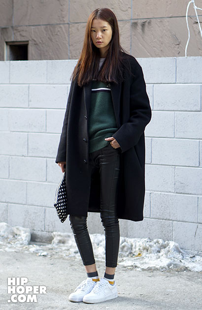 12月韩国时尚街拍 看型男靓女冬季气质服饰搭配