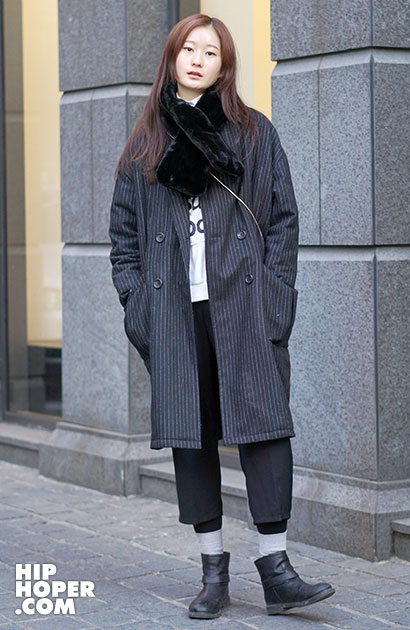 12月韩国时尚街拍 看型男靓女冬季气质服饰搭配