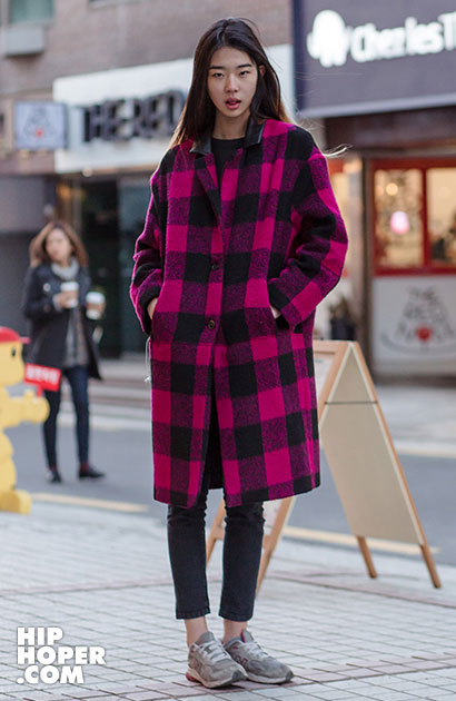 12月韩国时尚街拍 看型男靓女冬季气质服饰搭配