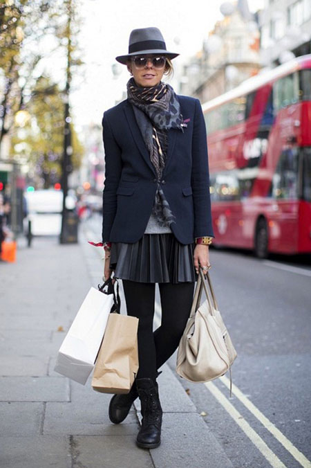 街拍时尚 无季节感裙装闪耀冬季