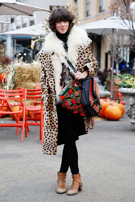 街拍时尚 无季节感裙装闪耀冬季