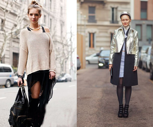 欧美明星街拍 层次感搭配让你变身高瘦美