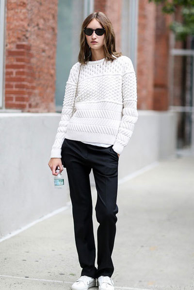 欧美潮人街拍 黑白Normcore风穿搭还不会就弱爆了