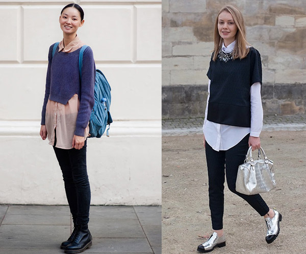 欧美明星街拍 层次感搭配让你变身高瘦美