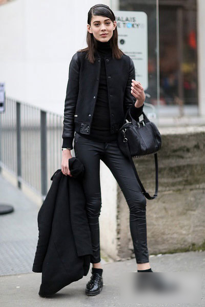 欧美潮人街拍 黑白Normcore风穿搭还不会就弱爆了