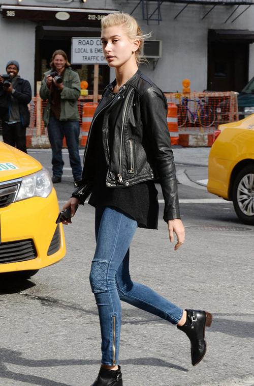 欧美明星街拍 黑色毛衣最时尚