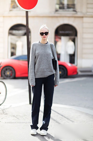 欧美潮人街拍 黑白Normcore风穿搭还不会就弱爆了