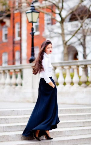 哈比姑娘穿拖地长裙不好看？原因出在你的腰