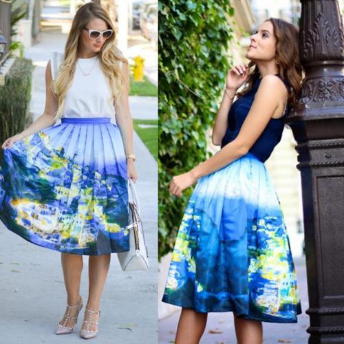 欧美街拍 看潮人印花单品搭配