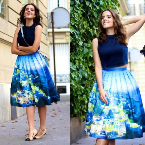 欧美街拍 看潮人印花单品搭配