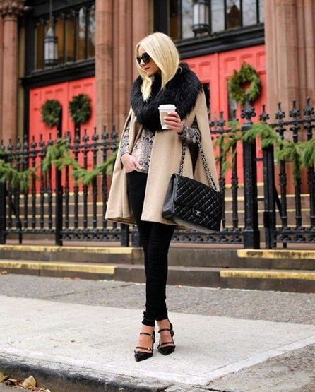 明星辣妈都爱穿酷斗篷 六条tip包教包会