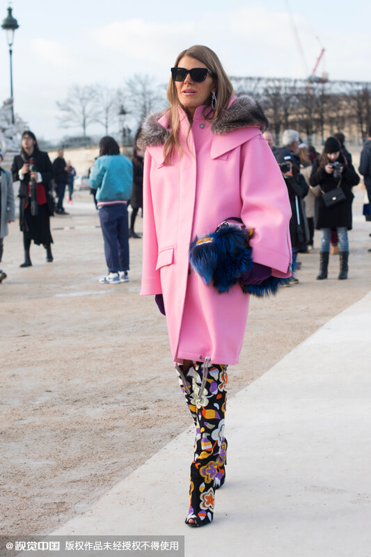 时尚街拍 看潮人色彩过冬