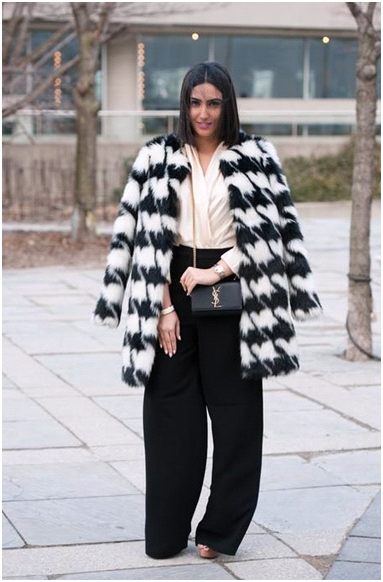 街拍潮人穿着打底裤都比你细 阔腿裤才是显瘦利器