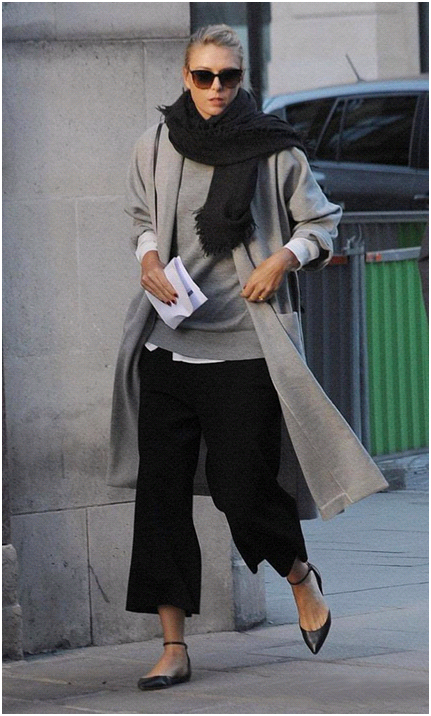 街拍潮人穿着打底裤都比你细 阔腿裤才是显瘦利器