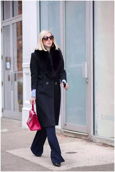 街拍潮人穿着打底裤都比你细 阔腿裤才是显瘦利器