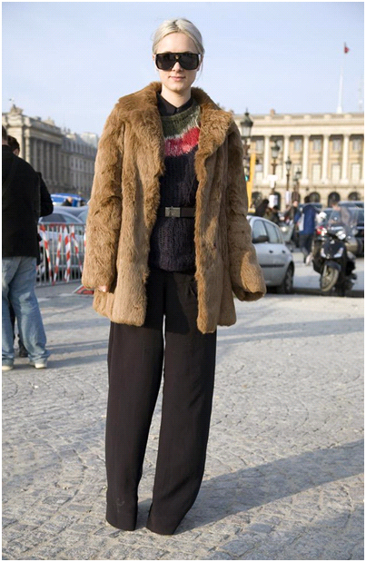 街拍潮人穿着打底裤都比你细 阔腿裤才是显瘦利器