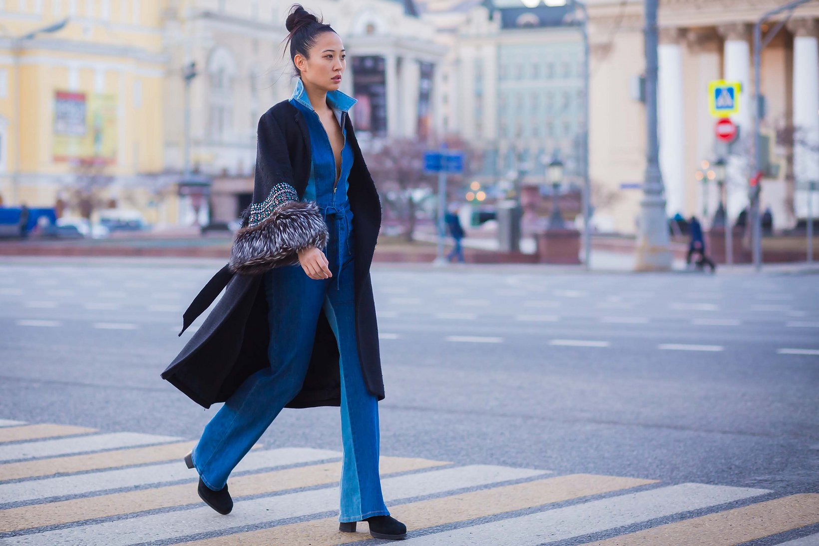 俄罗斯梅赛德斯-奔驰时装周潮人街拍精选特辑