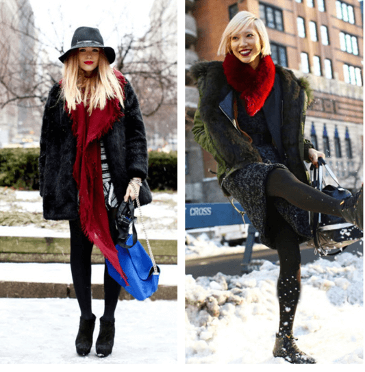 今日街拍示范：“红色”风格本季想不火都难