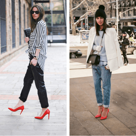 今日街拍示范：“红色”风格本季想不火都难