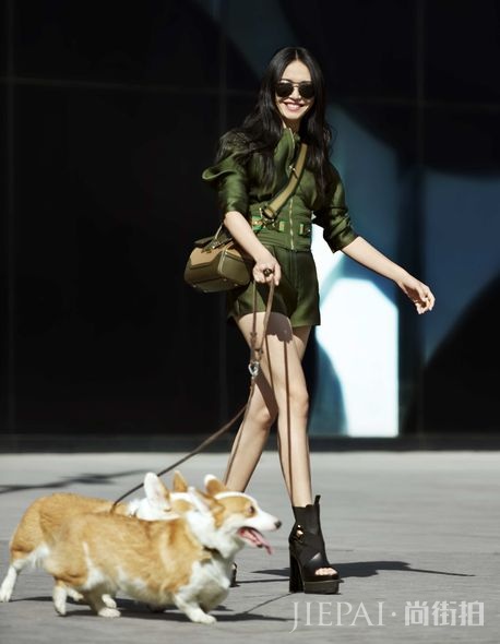 姚晨一星期的Versace个性上班穿搭