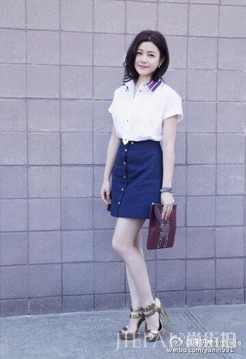 陈妍希街拍 如何完美穿搭逆袭成功减龄