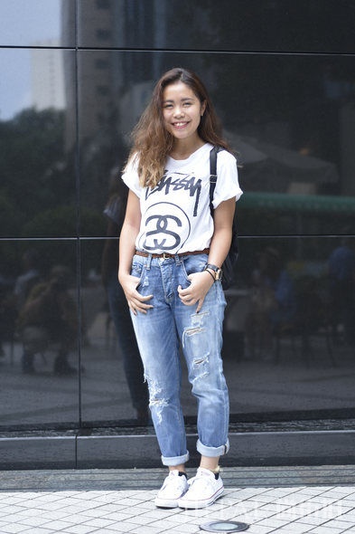 穿出个性！12个夏日T裇街拍造型