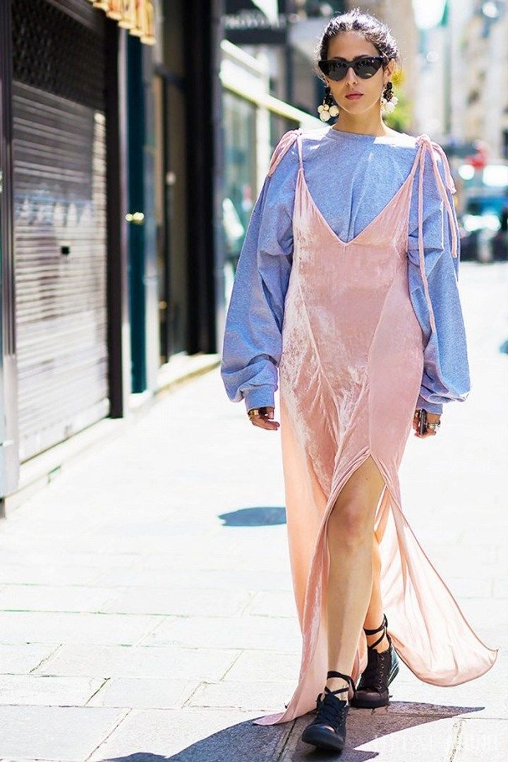 欧美街拍 看潮女吊带穿搭出新趋势