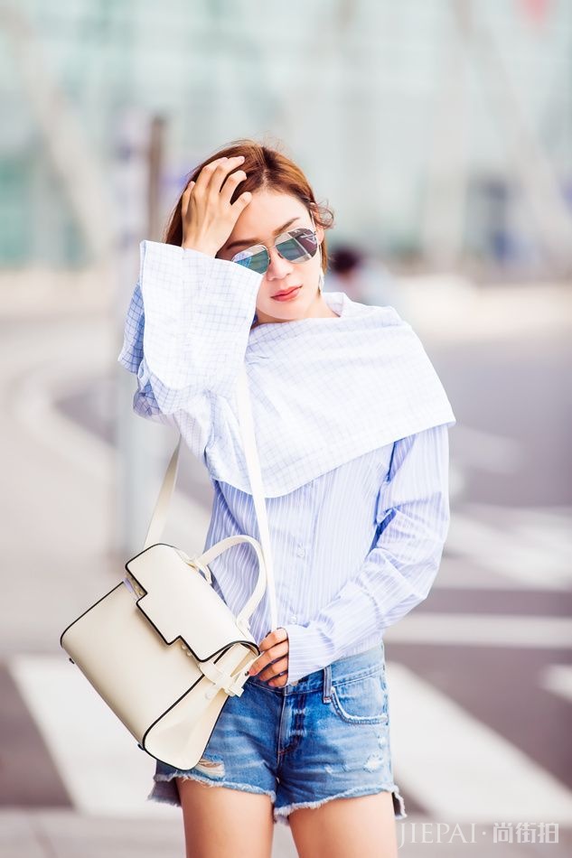 机场女王袁姗姗 上长下短的穿衣套路实在是高!