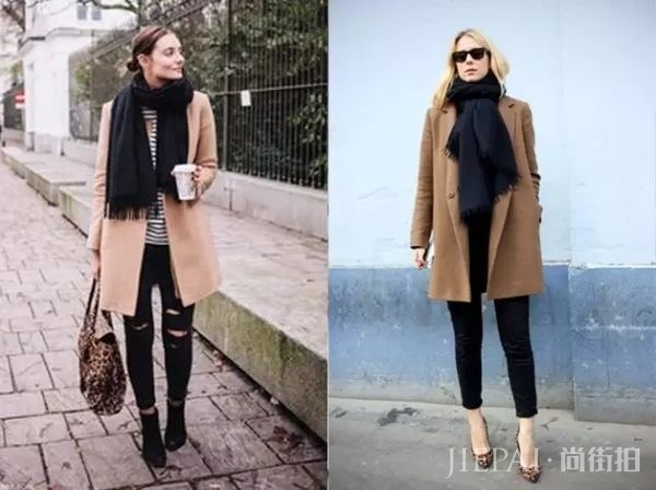 史上最全秋冬保暖cp——围巾+大衣搭配法