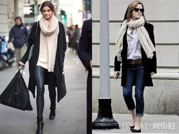 史上最全秋冬保暖cp——围巾+大衣搭配法