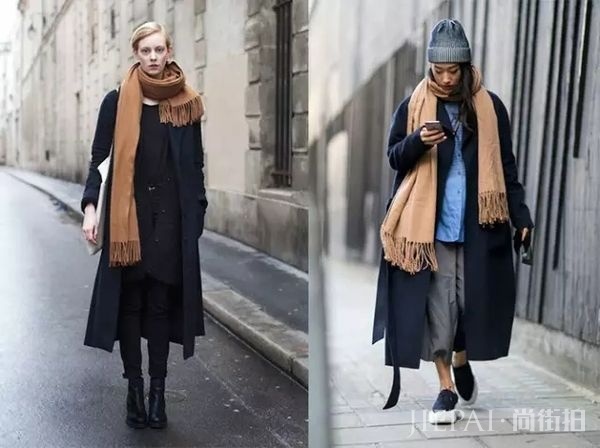 史上最全秋冬保暖cp——围巾+大衣搭配法