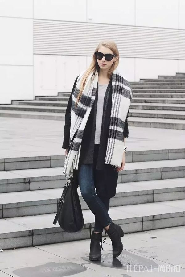 史上最全秋冬保暖cp——围巾+大衣搭配法