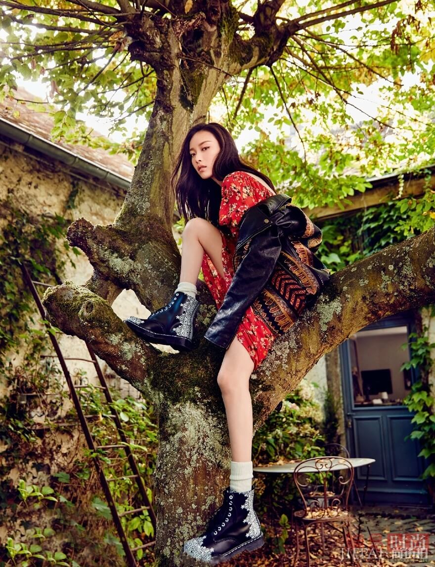 倪妮登杂志封面 元气满满的少女妮