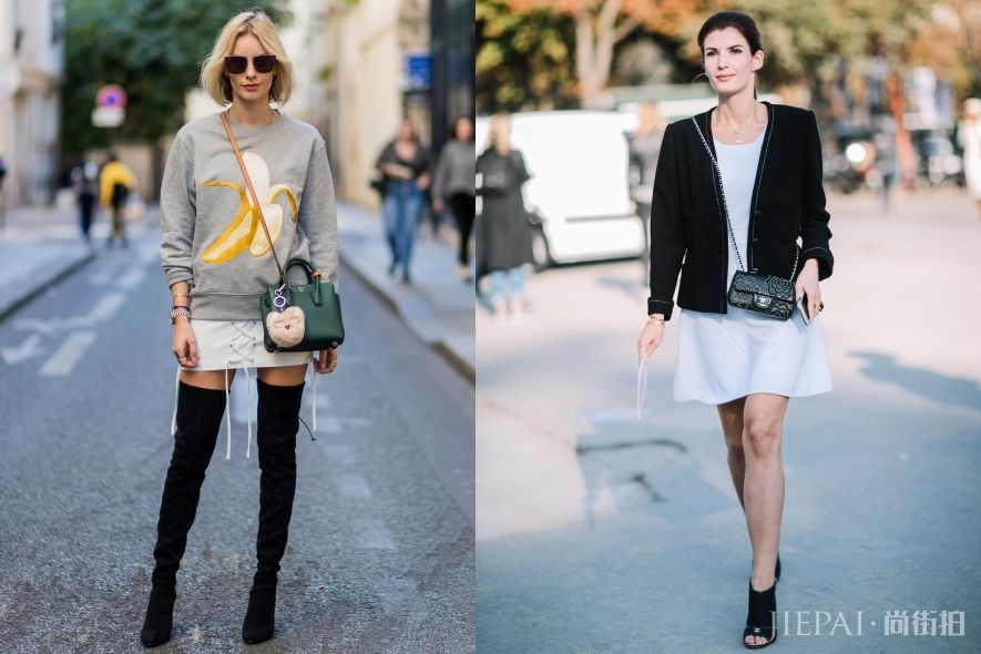 谁说冬装就不能显高!看欧美街拍学拉长比例视觉配搭