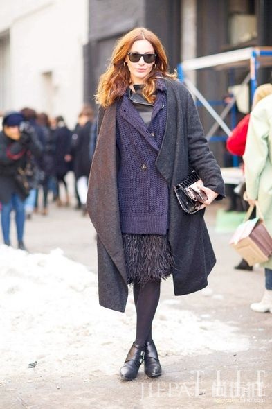 欧美街拍 冬天一件大褛不暖？那就穿两件吧！